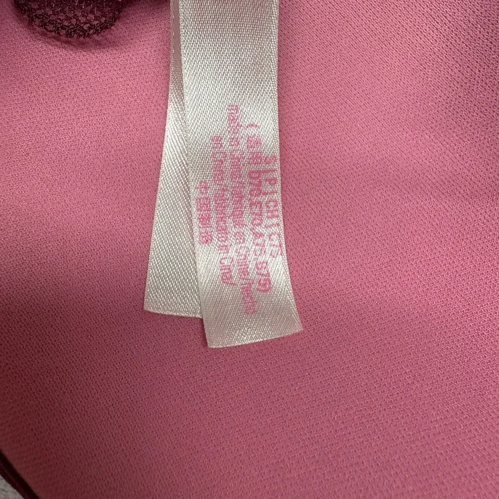 Victoria Secret PINK Bra Small Burgundy Push Up Lace Floral Fairy Whimsical
